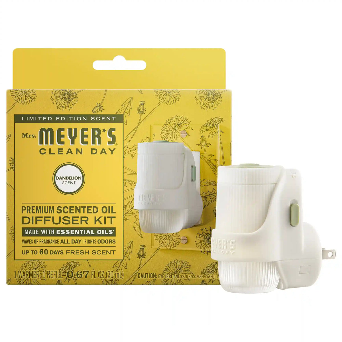 Dandelion Plug In Scented Oil Warmer With Refill