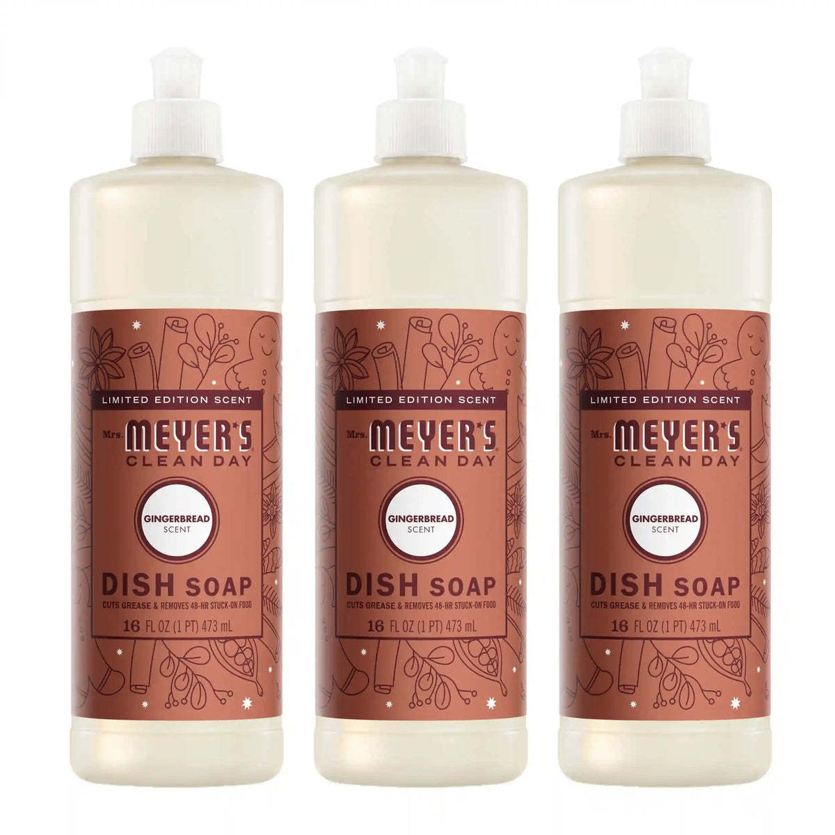 Gingerbread Dish Soap 3-count Bundle